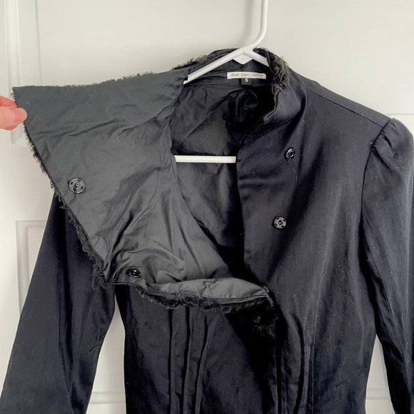 Abigail Glaum-Lathbury high collar Victorian style black jacket distressed S - Picture 4 of 5